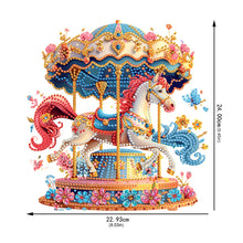 Load image into Gallery viewer, Acrylic Special Shape Carousel Rhinestones Desktop Ornaments Bedroom Table Decor
