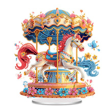 Load image into Gallery viewer, Acrylic Special Shape Carousel Rhinestones Desktop Ornaments Bedroom Table Decor
