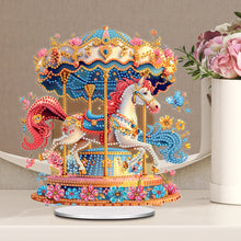 Load image into Gallery viewer, Acrylic Special Shape Carousel Rhinestones Desktop Ornaments Bedroom Table Decor
