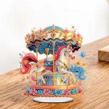 Load image into Gallery viewer, Acrylic Special Shape Carousel Rhinestones Desktop Ornaments Bedroom Table Decor
