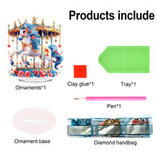 Load image into Gallery viewer, Acrylic Special Shape Carousel Rhinestones Desktop Ornaments Bedroom Table Decor
