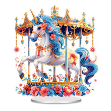 Load image into Gallery viewer, Acrylic Special Shape Carousel Rhinestones Desktop Ornaments Bedroom Table Decor
