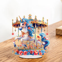 Load image into Gallery viewer, Acrylic Special Shape Carousel Rhinestones Desktop Ornaments Bedroom Table Decor
