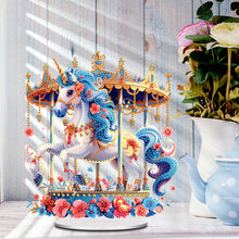 Load image into Gallery viewer, Acrylic Special Shape Carousel Rhinestones Desktop Ornaments Bedroom Table Decor
