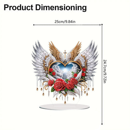 Acrylic Special Shape Easter Cross Desktop Diamond Art Kits Bedroom Table Decor
