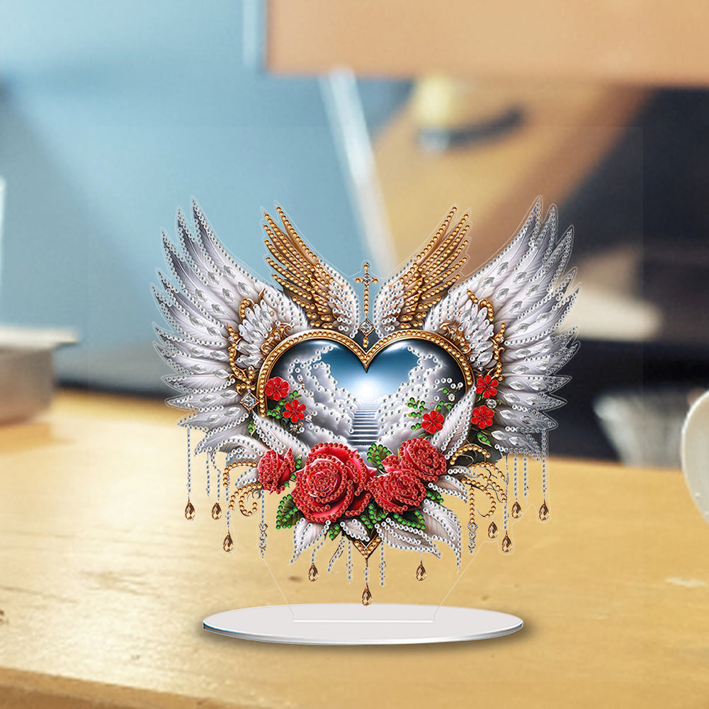Acrylic Special Shape Easter Cross Desktop Diamond Art Kits Bedroom Table Decor