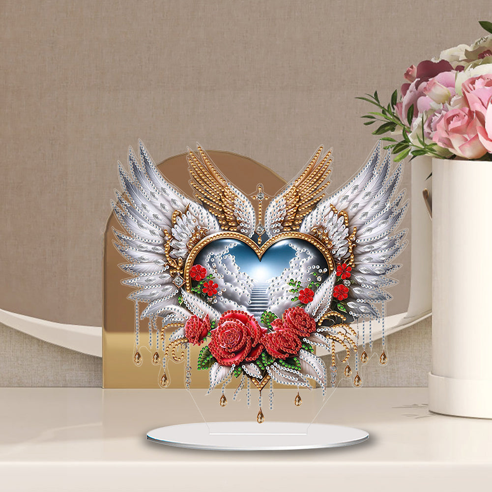 Acrylic Special Shape Easter Cross Desktop Diamond Art Kits Bedroom Table Decor