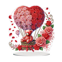 Load image into Gallery viewer, Acrylic Special Shaped Rose Hot Air Balloon DIY Desktop Diamond Painting Art Kit
