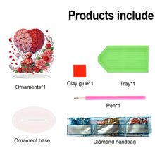 Load image into Gallery viewer, Acrylic Special Shaped Rose Hot Air Balloon DIY Desktop Diamond Painting Art Kit
