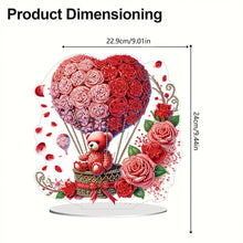 Load image into Gallery viewer, Acrylic Special Shaped Rose Hot Air Balloon DIY Desktop Diamond Painting Art Kit
