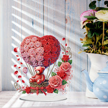 Load image into Gallery viewer, Acrylic Special Shaped Rose Hot Air Balloon DIY Desktop Diamond Painting Art Kit
