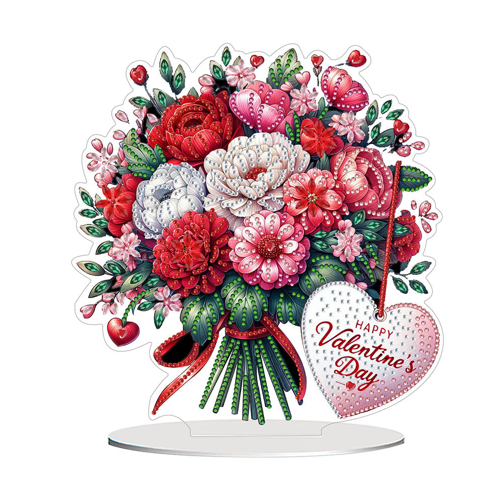 Acrylic Special Shaped Bouquet DIY Desktop Diamond Painting Art Kits for Home