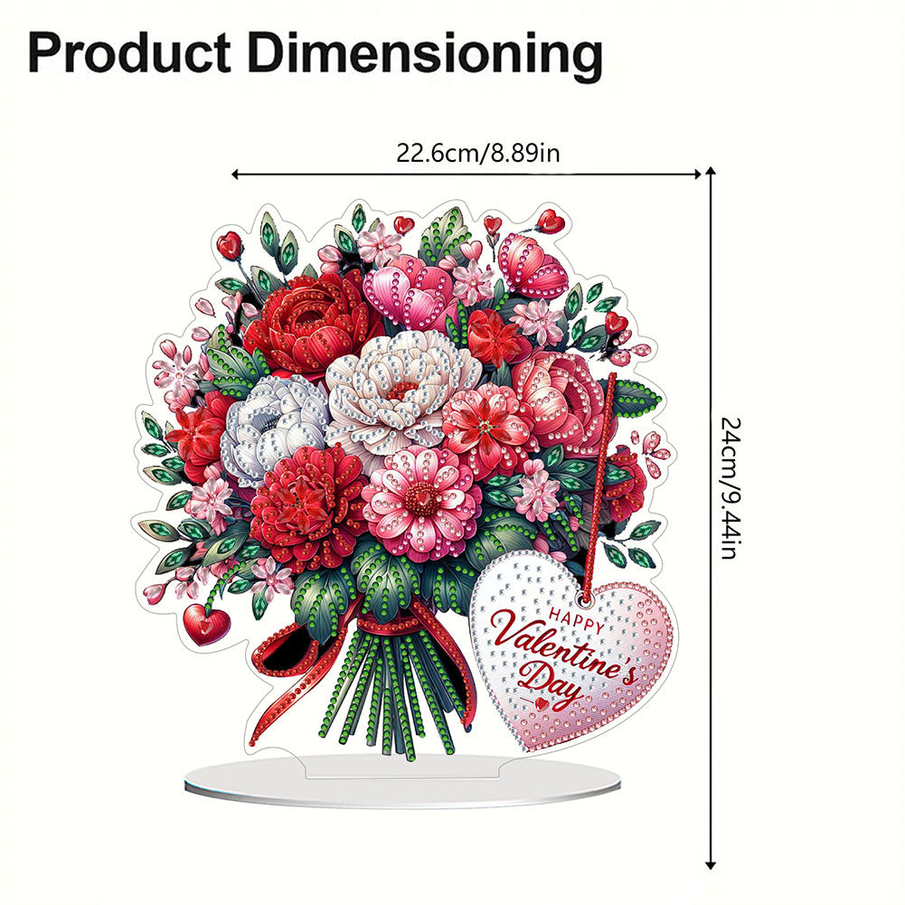 Acrylic Special Shaped Bouquet DIY Desktop Diamond Painting Art Kits for Home
