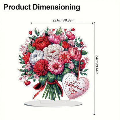 Acrylic Special Shaped Bouquet DIY Desktop Diamond Painting Art Kits for Home