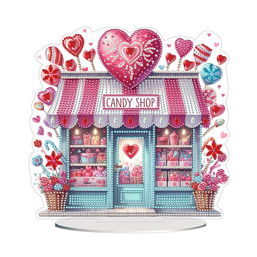 Acrylic Special Shaped Candy Store DIY Desktop Diamond Painting Art Kit for Home
