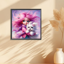 Load image into Gallery viewer, Diamond Painting - Full Round - Girl and dog (30*30CM)
