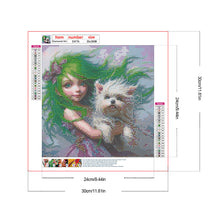 Load image into Gallery viewer, Diamond Painting - Full Round - Girl and dog character series (30*30CM)
