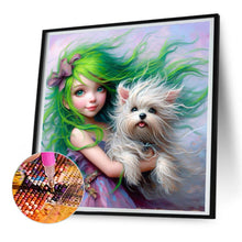 Load image into Gallery viewer, Diamond Painting - Full Round - Girl and dog character series (30*30CM)
