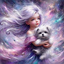Load image into Gallery viewer, Diamond Painting - Full Round - Girl and dog (30*30CM)
