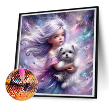 Load image into Gallery viewer, Diamond Painting - Full Round - Girl and dog (30*30CM)
