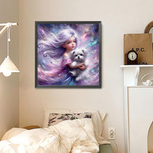 Load image into Gallery viewer, Diamond Painting - Full Round - Girl and dog (30*30CM)
