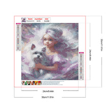 Load image into Gallery viewer, Diamond Painting - Full Round - Girl and dog (30*30CM)
