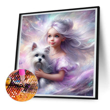 Load image into Gallery viewer, Diamond Painting - Full Round - Girl and dog (30*30CM)
