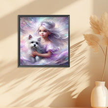 Load image into Gallery viewer, Diamond Painting - Full Round - Girl and dog (30*30CM)
