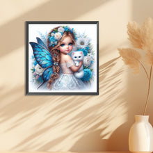 Load image into Gallery viewer, Diamond Painting - Full Round - Girl and cat (30*30CM)

