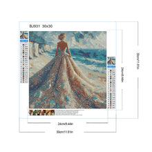 Load image into Gallery viewer, Diamond Painting - Full Round - Oil painting wedding dress seaside (30*30CM)
