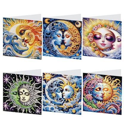 6Pcs Christmas Squirrel DIY Diamond Painting Card Diamond Painting Greeting Card