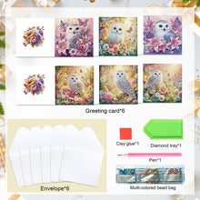 Load image into Gallery viewer, 6Pcs Christmas Squirrel DIY Diamond Painting Card Diamond Painting Greeting Card
