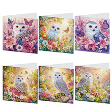 Load image into Gallery viewer, 6Pcs Christmas Squirrel DIY Diamond Painting Card Diamond Painting Greeting Card
