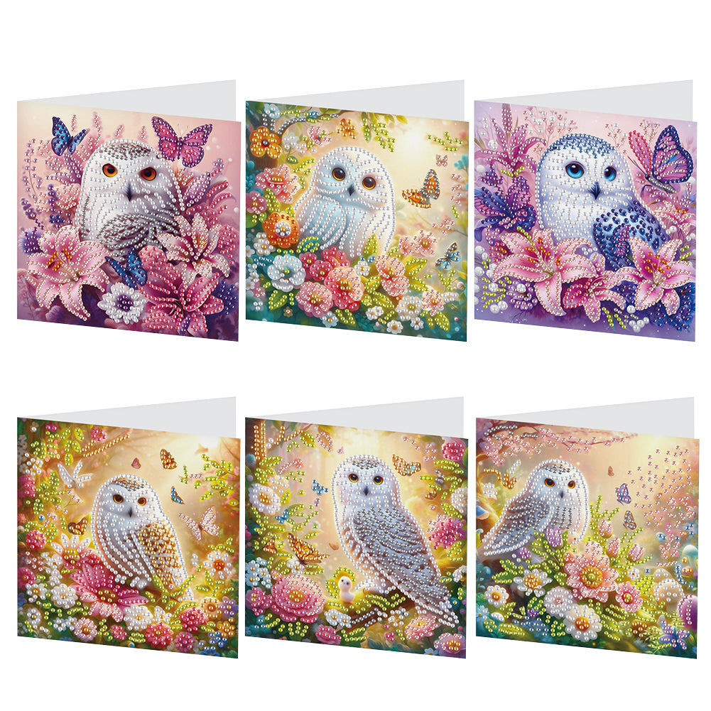 6Pcs Christmas Squirrel DIY Diamond Painting Card Diamond Painting Greeting Card