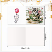 Load image into Gallery viewer, 6Pcs Christmas Squirrel DIY Diamond Painting Card Diamond Painting Greeting Card
