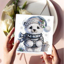 Load image into Gallery viewer, 6Pcs Christmas Squirrel DIY Diamond Painting Card Diamond Painting Greeting Card
