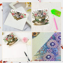 Load image into Gallery viewer, 6Pcs Christmas Squirrel DIY Diamond Painting Card Diamond Painting Greeting Card
