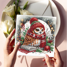 Load image into Gallery viewer, 6Pcs Christmas Squirrel DIY Diamond Painting Card Diamond Painting Greeting Card
