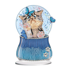 Load image into Gallery viewer, Crystal Ball Cat Table Top Diamond Painting Ornament Kits for Home Office Decor
