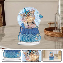 Load image into Gallery viewer, Crystal Ball Cat Table Top Diamond Painting Ornament Kits for Home Office Decor
