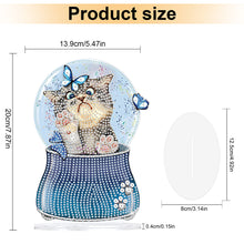 Load image into Gallery viewer, Crystal Ball Cat Table Top Diamond Painting Ornament Kits for Home Office Decor
