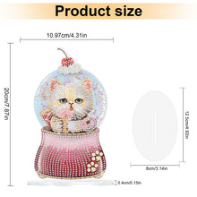 Load image into Gallery viewer, Crystal Ball Cat Table Top Diamond Painting Ornament Kits for Home Office Decor
