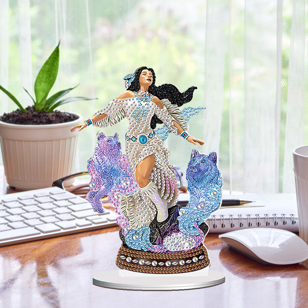 Angel Desktop Diamond Art Kits Rhinestones Desktop Ornaments Bedroom Table Decor