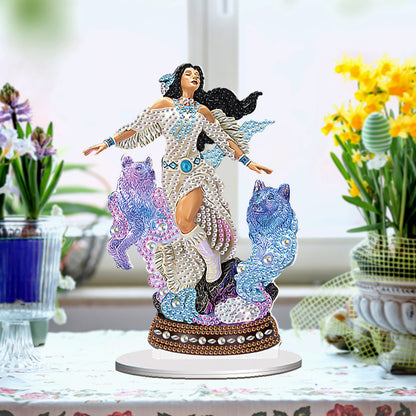 Angel Desktop Diamond Art Kits Rhinestones Desktop Ornaments Bedroom Table Decor