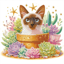 Load image into Gallery viewer, Diamond Painting - Partial Special Shaped - Cat (30*30CM)
