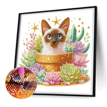 Load image into Gallery viewer, Diamond Painting - Partial Special Shaped - Cat (30*30CM)
