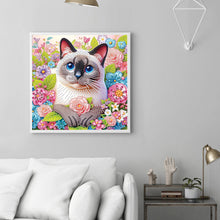 Load image into Gallery viewer, Diamond Painting - Partial Special Shaped - Cat (30*30CM)
