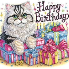 Load image into Gallery viewer, Diamond Painting - Partial Special Shaped - Cat (30*30CM)
