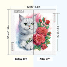 Load image into Gallery viewer, Diamond Painting - Partial Special Shaped - Cat (30*30CM)
