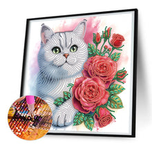 Load image into Gallery viewer, Diamond Painting - Partial Special Shaped - Cat (30*30CM)
